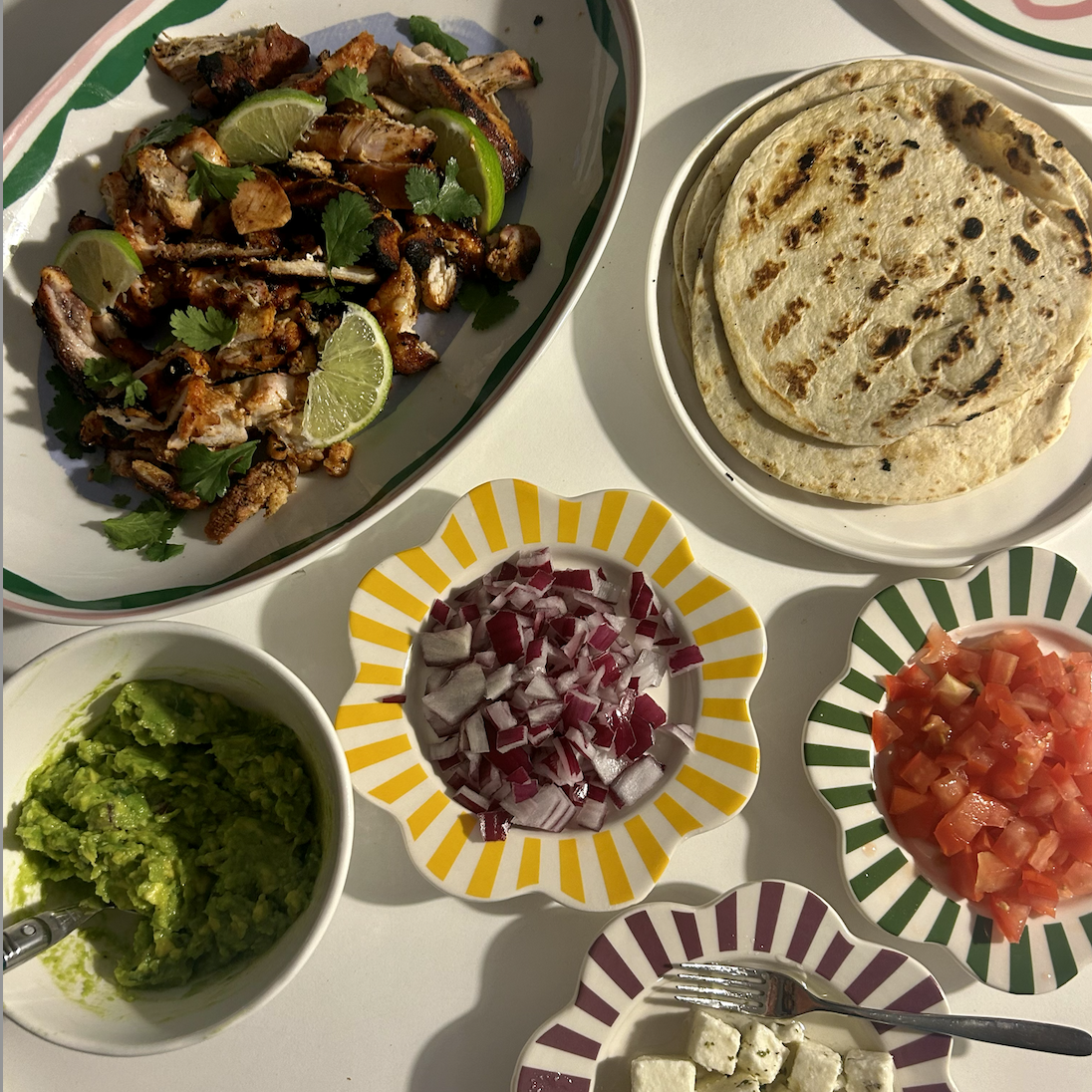Chipotle chicken tacos